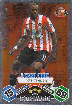 Darren Bent Sunderland 2009/10 Topps Match Attax i-Card Code #EX124